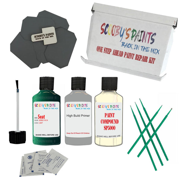 Paint For SEAT Green YUCA Code: LS6T Touch Up Paint Detailing Scratch Repair Kit