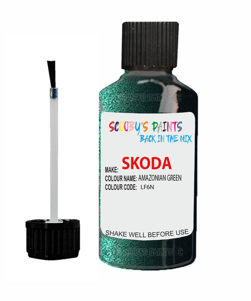 SKODA ROOMSTER AMAZONIAN GREEN Touch Up Scratch Repair Paint Code LF6N