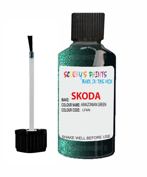 SKODA YETI AMAZONIAN GREEN Touch Up Scratch Repair Paint Code LF6N