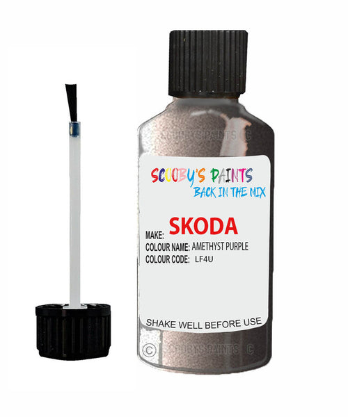 SKODA SUPERB AMETHYST PURPLE Touch Up Scratch Repair Paint Code LF4U