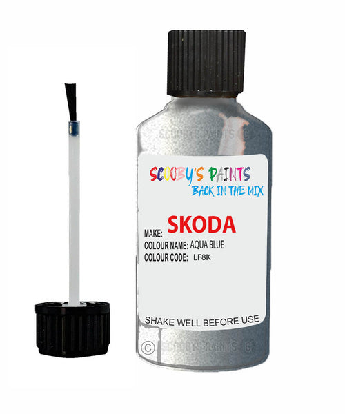 SKODA FABIA AQUA BLUE Touch Up Scratch Repair Paint Code LF8K