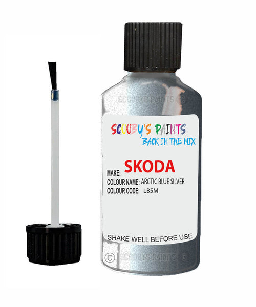 SKODA YETI ARCTIC BLUE SILVER Touch Up Scratch Repair Paint Code LB5M