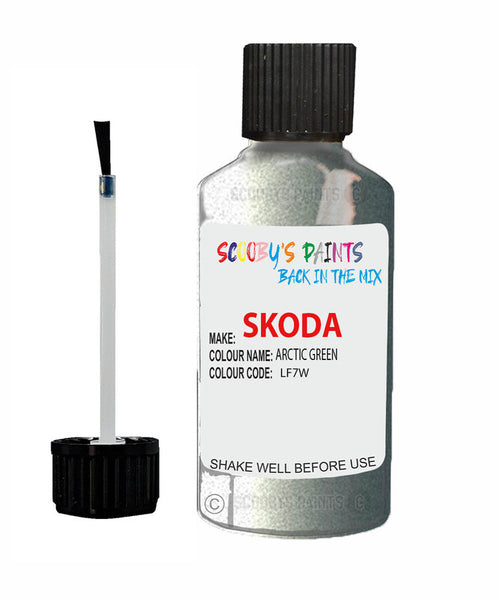 SKODA FABIA ARCTIC GREEN Touch Up Scratch Repair Paint Code LF7W