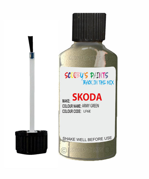 SKODA OCTAVIA ARMY GREEN Touch Up Scratch Repair Paint Code LF6E