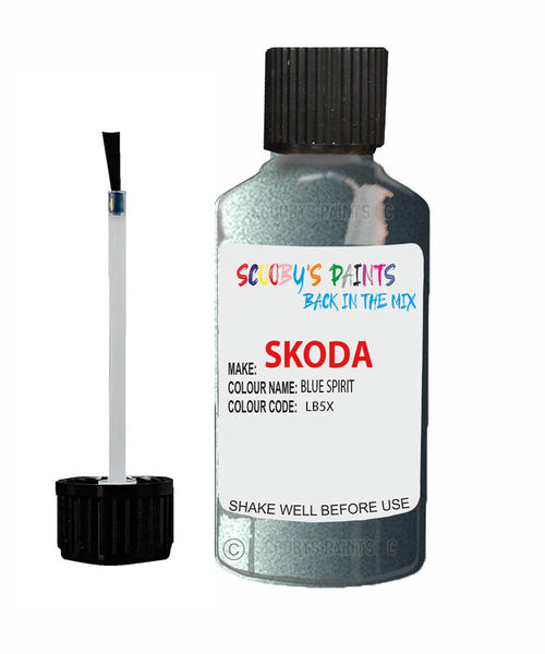 SKODA OCTAVIA BLUE SPIRIT Touch Up Scratch Repair Paint Code LB5X