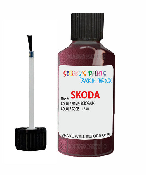 SKODA FELICIA BORDEAUX Touch Up Scratch Repair Paint Code LF3R