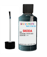 SKODA SUPERB CANADIAN GREEN Touch Up Scratch Repair Paint Code LF6J