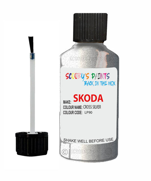 SKODA OCTAVIA CROSS SILVER Touch Up Scratch Repair Paint Code LP90