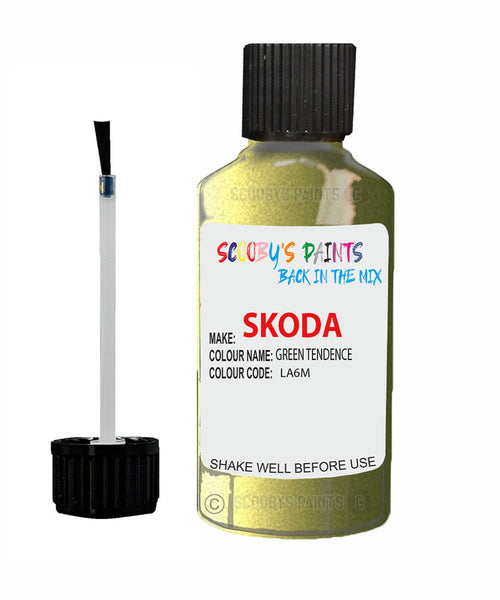 SKODA FABIA GREEN TENDENCE Touch Up Scratch Repair Paint Code LA6M