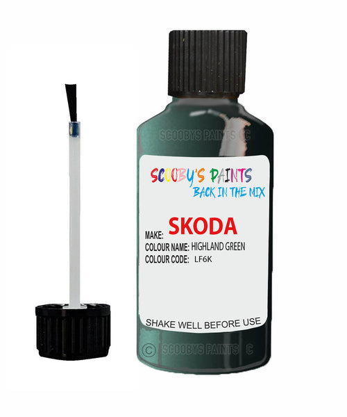 SKODA SUPERB HIGHLAND GREEN Touch Up Scratch Repair Paint Code LF6K