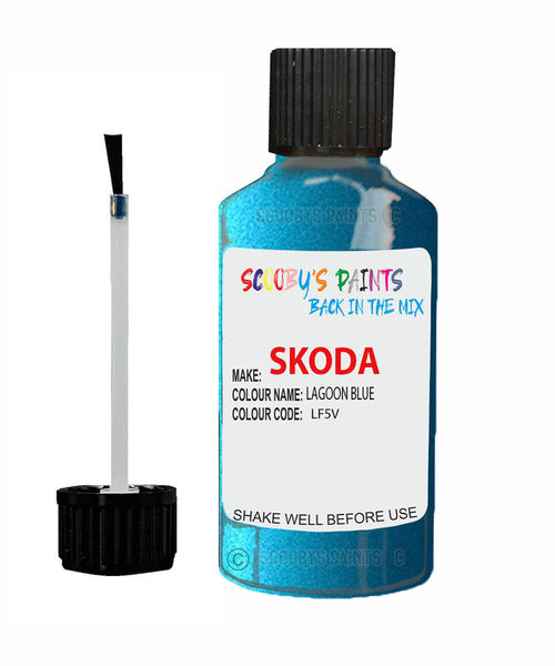 SKODA FELICIA LAGOON BLUE Touch Up Scratch Repair Paint Code LF5V