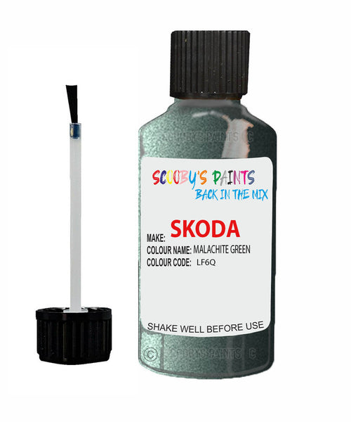 SKODA YETI MALACHITE GREEN Touch Up Scratch Repair Paint Code LF6Q