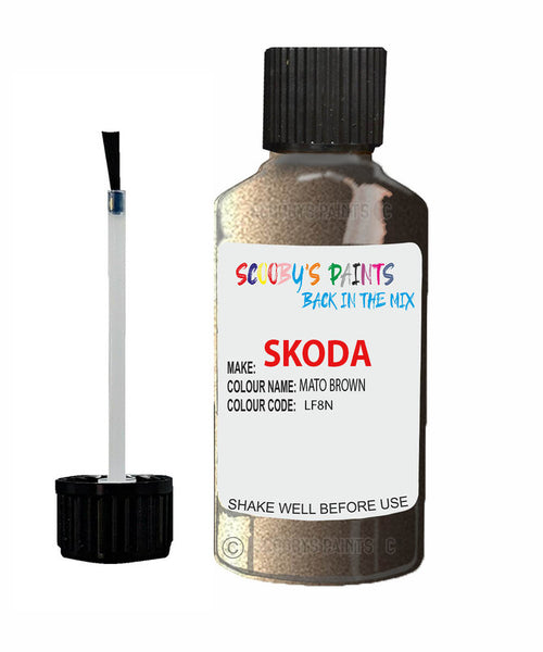 SKODA SUPERB MATO BROWN Touch Up Scratch Repair Paint Code LF8N