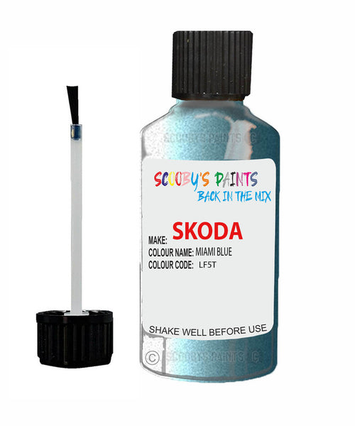 SKODA ROOMSTER MIAMI BLUE Touch Up Scratch Repair Paint Code LF5T