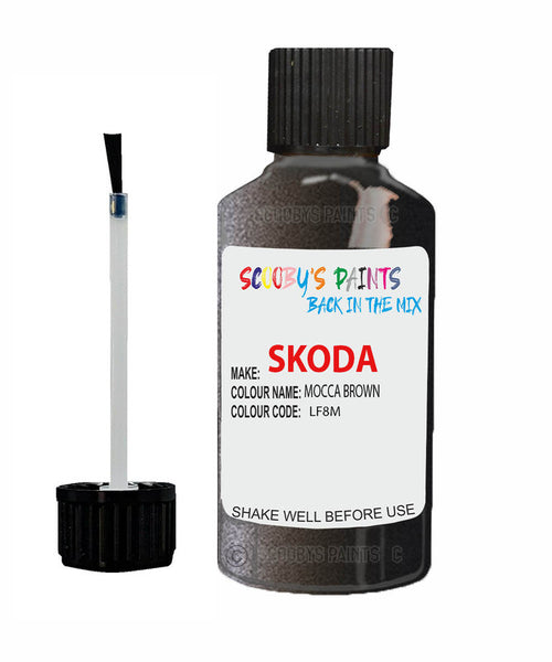 SKODA SUPERB MOCCA BROWN Touch Up Scratch Repair Paint Code LF8M