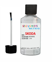 SKODA SCALA MOON WHITE Touch Up Scratch Repair Paint Code LS9R