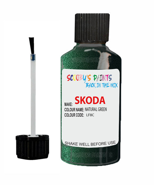 SKODA FABIA NATURAL GREEN Touch Up Scratch Repair Paint Code LF8C