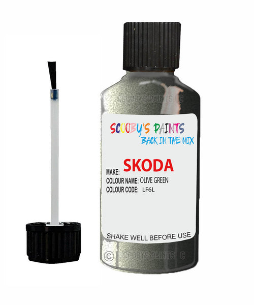 SKODA SUPERB OLIVE GREEN Touch Up Scratch Repair Paint Code LF6L