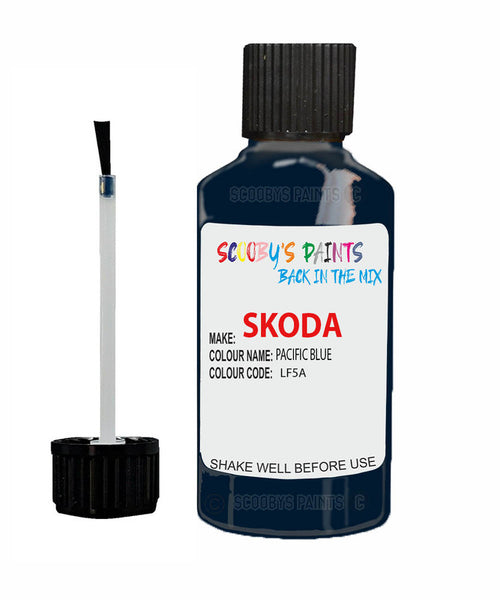 SKODA KAROQ PACIFIC BLUE Touch Up Scratch Repair Paint Code LF5A