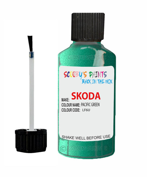 SKODA FELICIA PACIFIC GREEN Touch Up Scratch Repair Paint Code LF6U