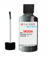 SKODA RAPID QUARTZ GREY Touch Up Scratch Repair Paint Code LF7Y