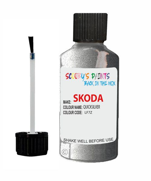 SKODA OCTAVIA QUICKSILVER Touch Up Scratch Repair Paint Code LF7Z
