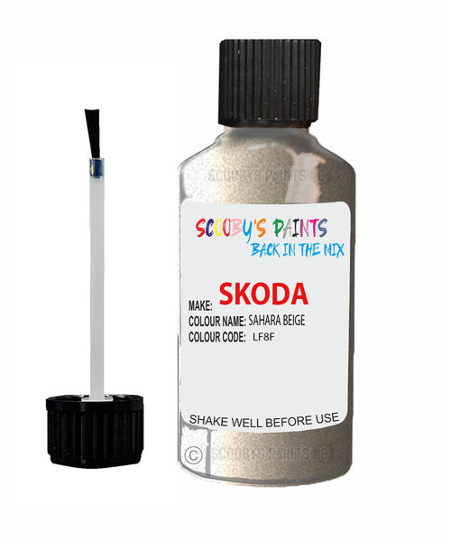 SKODA FABIA SAHARA BEIGE Touch Up Scratch Repair Paint Code LF8F