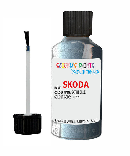 SKODA OCTAVIA SATINE BLUE Touch Up Scratch Repair Paint Code LF5X