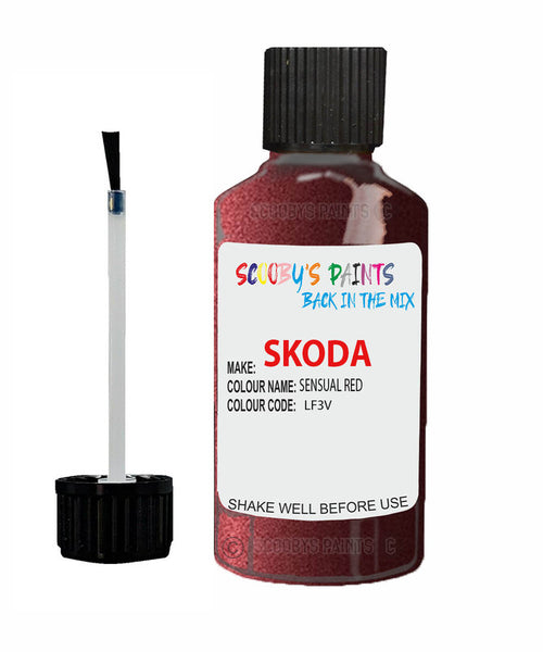 SKODA SUPERB SENSUAL RED Touch Up Scratch Repair Paint Code LF3V