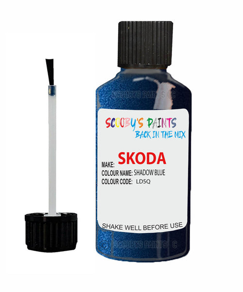 SKODA OCTAVIA SHADOW BLUE Touch Up Scratch Repair Paint Code LD5Q