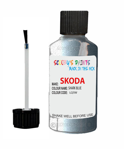 SKODA YETI SHARK BLUE Touch Up Scratch Repair Paint Code LQ5W