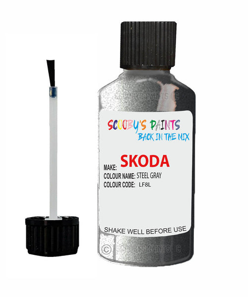 SKODA OCTAVIA STEEL GRAY Touch Up Scratch Repair Paint Code LF8L