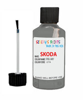 SKODA KODIAQ STEEL GREY Touch Up Scratch Repair Paint Code LF7A