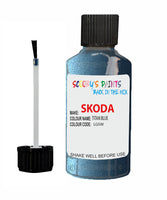 SKODA FABIA TITAN BLUE Touch Up Scratch Repair Paint Code LG5W