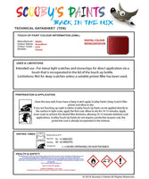 SKODA OCTAVIA AMARYLLISROT Stone chip paint pen Code LA3S