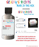 SKODA SCALA CAPUCCINO BEIGE paint location sticker Code LF8H