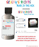 SKODA SCALA CAPUCCINO BEIGE paint location sticker Code LF8H