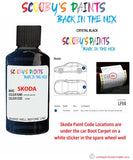 SKODA SCALA CRYSTAL BLACK paint location sticker Code LF9X
