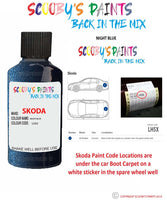 SKODA CITIGO NIGHT BLUE paint location sticker Code LH5X