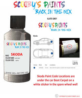 SKODA OCTAVIA SLATE GREY paint location sticker Code LD7S