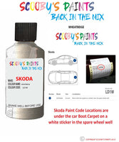SKODA SUPERB WHEATBEIGE paint location sticker Code LD1W