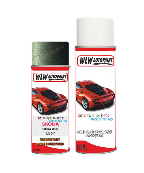 skoda kodiaq emerald green aerosol spray car paint clear lacquer lg6yBody repair basecoat dent colour