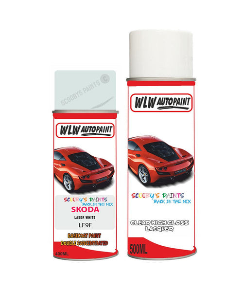 skoda scala laser white aerosol spray car paint clear lacquer lf9fBody repair basecoat dent colour