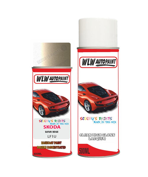 skoda fabia safari beige aerosol spray car paint clear lacquer lf1uBody repair basecoat dent colour