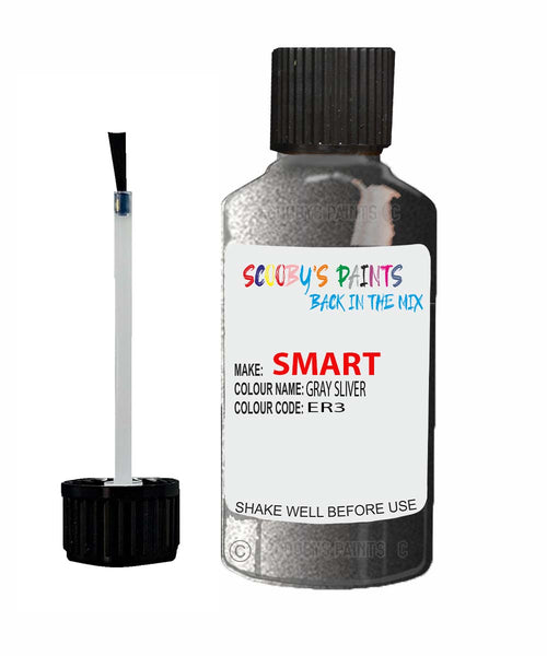 Paint For Smart Smart Gray Sliver Code Er3 Touch Up Scratch Stone Chip Repair
