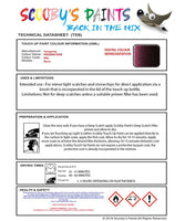 Ssangyong-Data-Sheet-Touch-Up-Paint-PREMIERE-WINE