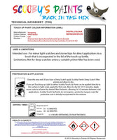 Ssangyong-Data-Sheet-Touch-Up-Paint-SPACE-BLACK