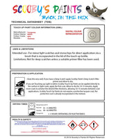 Ssangyong-Data-Sheet-Touch-Up-Paint-WHITE