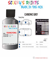 ssangyong rexton carbonic grey acq Scratch score repair paint