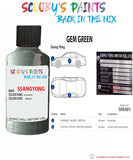 ssangyong korando gem green spa401 Scratch score repair paint